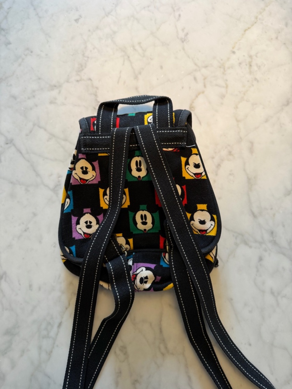 Mickey Mouse Mini canvas checkered Backpack - Picture 2 of 6